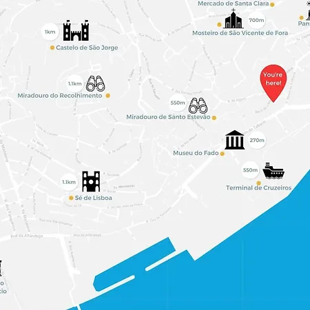 아파트 Bright Studio With Open Views | Alfama